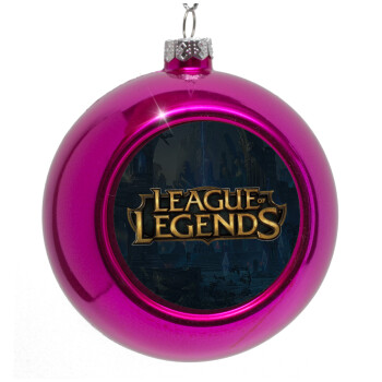 League of Legends LoL, Purple Christmas tree ornament bauble 8cm