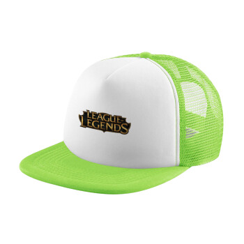 League of Legends LoL, Καπέλο Soft Trucker με Δίχτυ Πράσινο/Λευκό