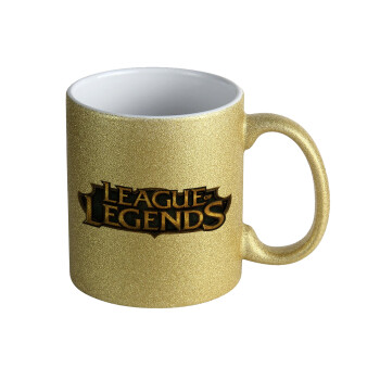 League of Legends LoL, Κούπα Χρυσή Glitter που γυαλίζει, κεραμική, 330ml