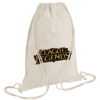 League of Legends LoL, Τσάντα πλάτης πουγκί GYMBAG natural (28x40cm)