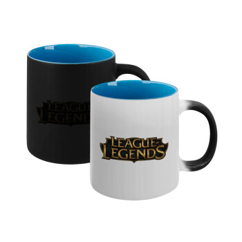 League of Legends LoL, Κούπα Μαγική εσωτερικό μπλε, κεραμική 330ml που αλλάζει χρώμα με το ζεστό ρόφημα (1 τεμάχιο)