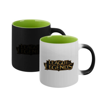 League of Legends LoL, Κούπα Μαγική εσωτερικό πράσινο, κεραμική 330ml που αλλάζει χρώμα με το ζεστό ρόφημα (1 τεμάχιο)