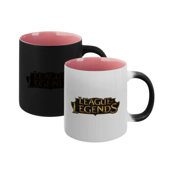 League of Legends LoL, Κούπα Μαγική εσωτερικό ΡΟΖ, κεραμική 330ml που αλλάζει χρώμα με το ζεστό ρόφημα (1 τεμάχιο)
