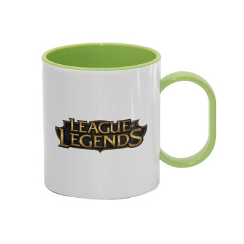 League of Legends LoL, Κούπα (πλαστική) (BPA-FREE) Polymer Πράσινη για παιδιά, 330ml