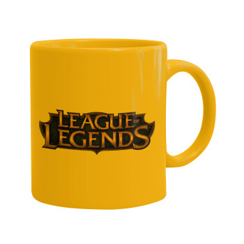 League of Legends LoL, Ceramic coffee mug yellow, 330ml (1pcs)
