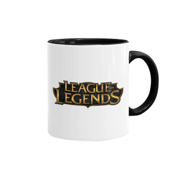 League of Legends LoL, Κούπα χρωματιστή μαύρη, κεραμική, 330ml