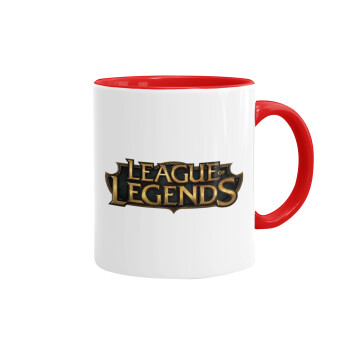 League of Legends LoL, Κούπα χρωματιστή κόκκινη, κεραμική, 330ml