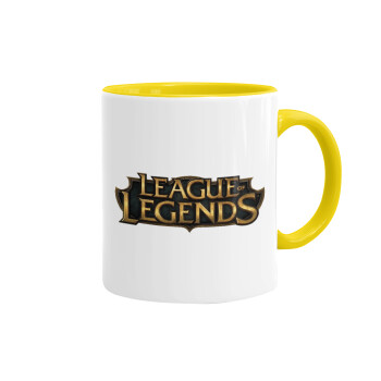 League of Legends LoL, Κούπα χρωματιστή κίτρινη, κεραμική, 330ml