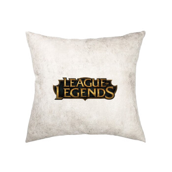 League of Legends LoL, Μαξιλάρι καναπέ Δερματίνη Γκρι 40x40cm με γέμισμα