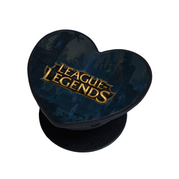 League of Legends LoL, Pop Socket καρδιά Μαύρο Βάση Στήριξης Κινητού στο Χέρι