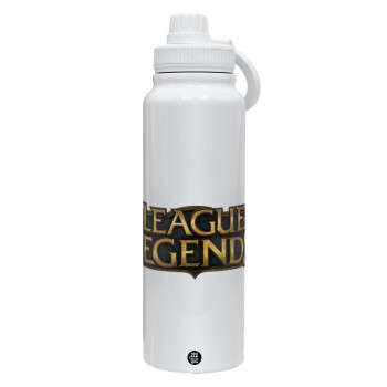 League of Legends LoL, 1L Stainless Steel Thermal Bottle with Phone Holder & Double Wall Insulation
