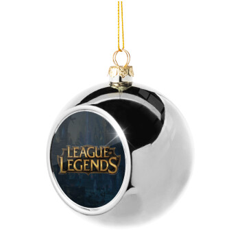 League of Legends LoL, Χριστουγεννιάτικη μπάλα δένδρου Ασημένια 8cm