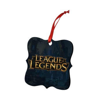 League of Legends LoL, Χριστουγεννιάτικο στολίδι polygon ξύλινο 7.5cm