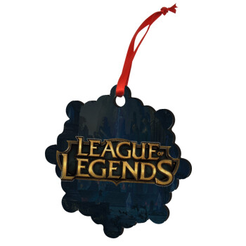League of Legends LoL, Χριστουγεννιάτικο στολίδι snowflake ξύλινο 7.5cm