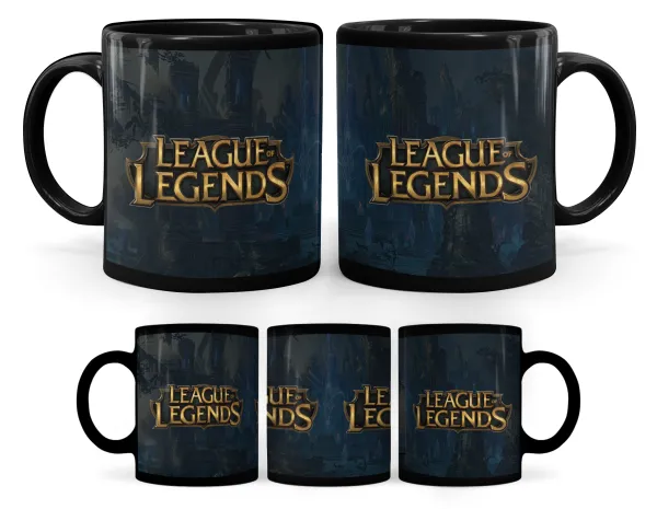 League of Legends LoL — Mug black, ceramic, 330ml
