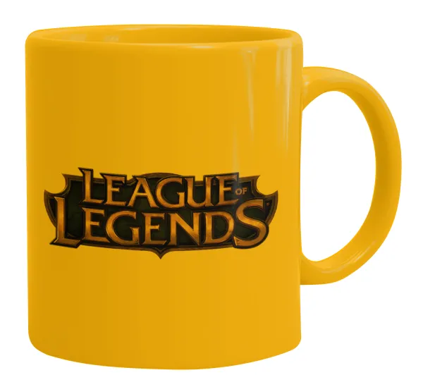 League of Legends LoL — Ceramic coffee mug yellow, 330ml
