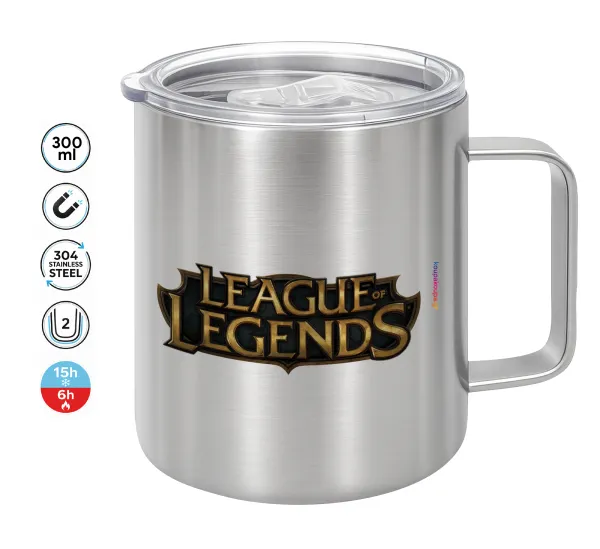 League of Legends LoL — Double-walled stainless steel mug 300ml with temperature-retaining lid