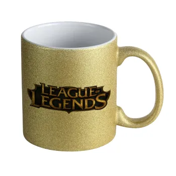 League of Legends LoL, Κούπα Χρυσή Glitter που γυαλίζει, κεραμική, 330ml