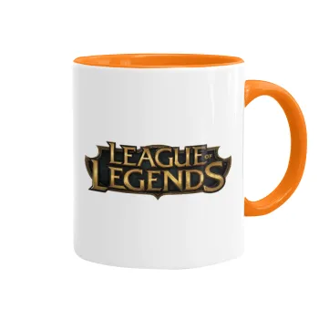 League of Legends LoL, Κούπα χρωματιστή πορτοκαλί, κεραμική, 330ml