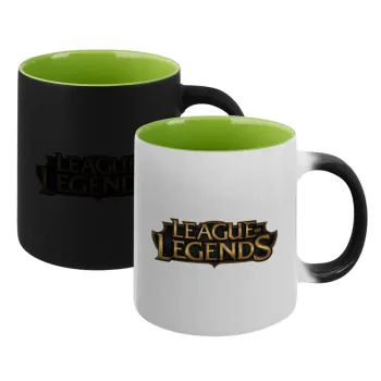 League of Legends LoL, Κούπα Μαγική εσωτερικό πράσινο, κεραμική 330ml που αλλάζει χρώμα με το ζεστό ρόφημα