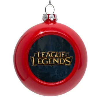 League of Legends LoL, Red Christmas tree ornament bauble 8cm