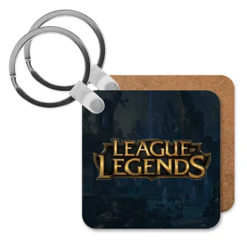 League of Legends LoL, Μπρελόκ Ξύλινο τετράγωνο MDF