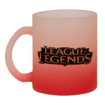 League of Legends LoL, Κούπα γυάλινη δίχρωμη με βάση το κόκκινο ματ, 330ml