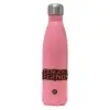 Metal mug thermos Pink Mat (Stainless steel), double wall, 500ml