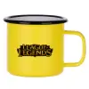Metallic enamel MATT Yellow cup 360ml