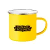 Yellow Enamel Metallic Cup 360ml