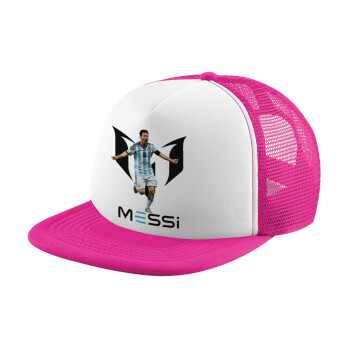 Leo Messi, Καπέλο Soft Trucker με Δίχτυ Pink/White 