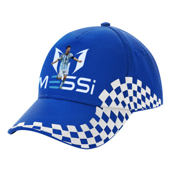 Λιονέλ Μέσι, Leo Messi, Καπέλο Ενηλίκων Ultimate ΜΠΛΕ RACING, (100% ΒΑΜΒΑΚΕΡΟ DRILL, ΕΝΗΛΙΚΩΝ, UNISEX, ONE SIZE)