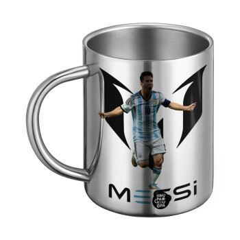Λιονέλ Μέσι, Leo Messi, Ανοξείδωτη Μεταλλική Κούπα 450ml - Διπλού Τοιχώματος