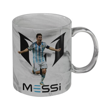 Leo Messi, Κούπα κεραμική, marble style (μάρμαρο), 330ml