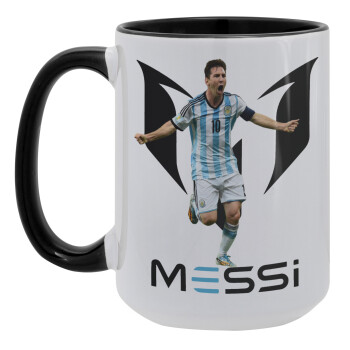 Leo Messi, Κούπα Mega 15oz, κεραμική Μαύρη, 450ml