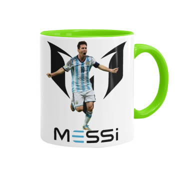 Leo Messi, Mug colored light green, ceramic, 330ml