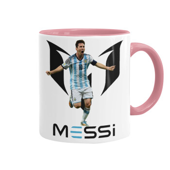 Leo Messi, Mug colored pink, ceramic, 330ml