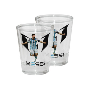 Leo Messi, Σφηνοπότηρα γυάλινα 45ml διάφανα (2 τεμάχια)