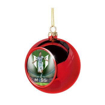 Lionel Messi, Christmas tree ball Red 8cm