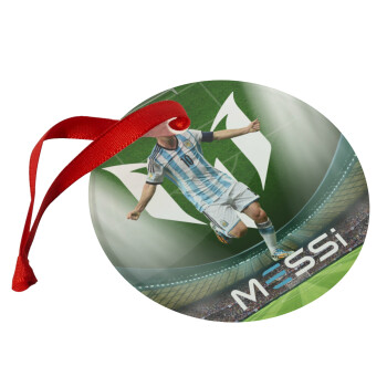 Lionel Messi, Christmas ornament glass 9cm