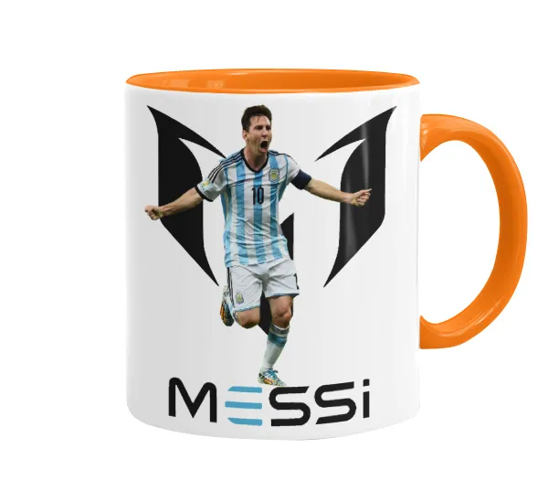 Lionel Messi — Mug colored orange, ceramic, 330ml