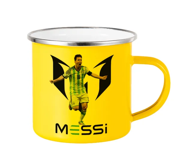 Lionel Messi — Yellow Enamel Metallic Cup 360ml
