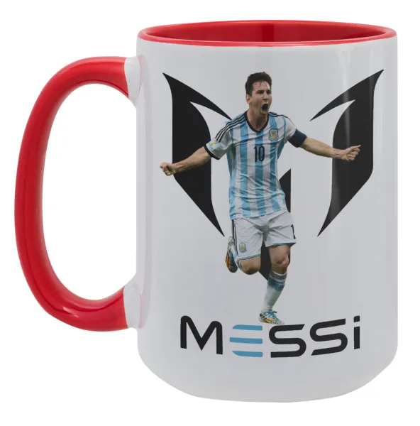 Lionel Messi — Mega mug 15oz, red ceramic, 450ml