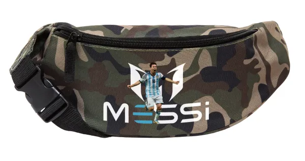 Lionel Messi — Unisex waist bag (banana) in Jungle camouflage color with 2 pockets