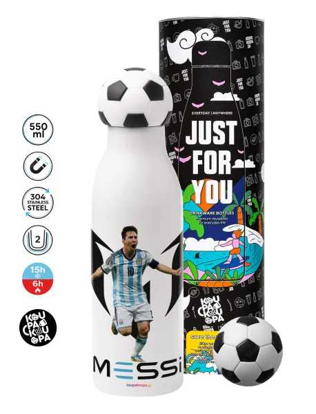 Lionel Messi — Soccer Metal mug thermos, double wall, 550ml