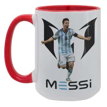 Λιονέλ Μέσι, Leo Messi, Κούπα Mega 15oz, κεραμική Κόκκινη, 450ml