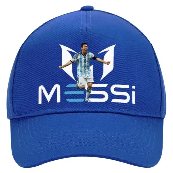 Lionel Messi, Ultimate Adult Hat BLUE, (100% COTTON DRILL, ADULT, UNISEX, ONE SIZE)