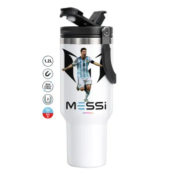 Λιονέλ Μέσι, Leo Messi, Mega Tumbler με καπάκι, διπλού τοιχώματος (θερμό) 1,2L