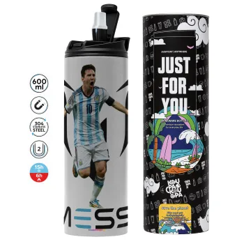 Lionel Messi, Tumbler stainless steel GREY 600ml