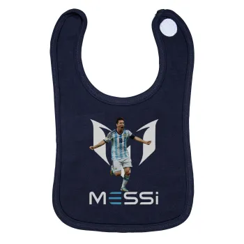 Lionel Messi, Σαλιάρα με Σκρατς 100% Organic Cotton Μπλε (0-18 months)